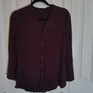 INC 100% Rayon Blouse maroon color medium